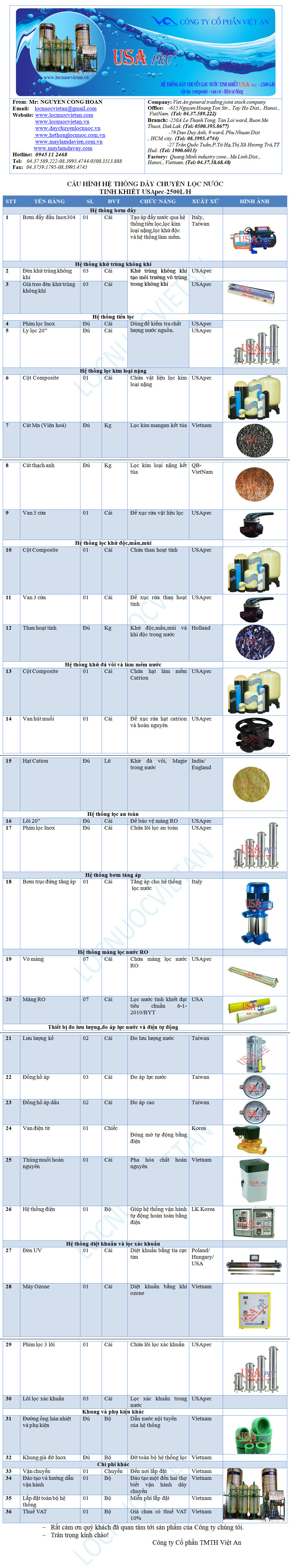 Hệ thống dây chuyền lọc nước Composite 2500 lít/h - Van cơ Hệ thống dây chuyền lọc nước Composite 2500 lít/h - Van cơ