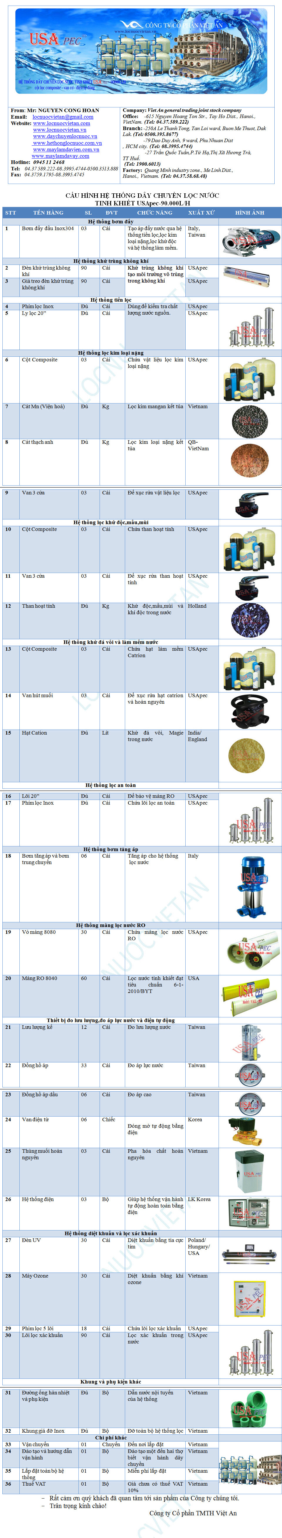 Hệ thống dây chuyền lọc nước Composite 90000 lít/h - Van cơ Hệ thống dây chuyền lọc nước Composite 90000 lít/h - Van cơ