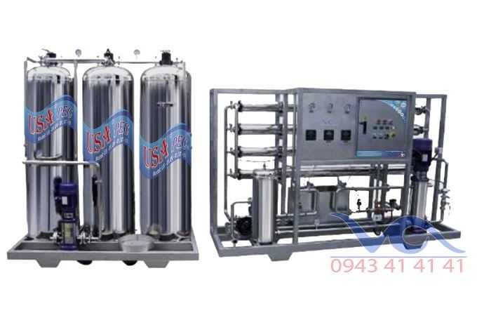 Hệ thống dây chuyền lọc nước RO Inox 1800 lít/h - Van cơ
