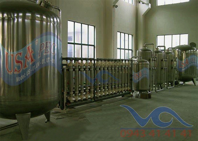 Hệ thống dây chuyền lọc nước RO Inox 20000 lít/h - Van cơ