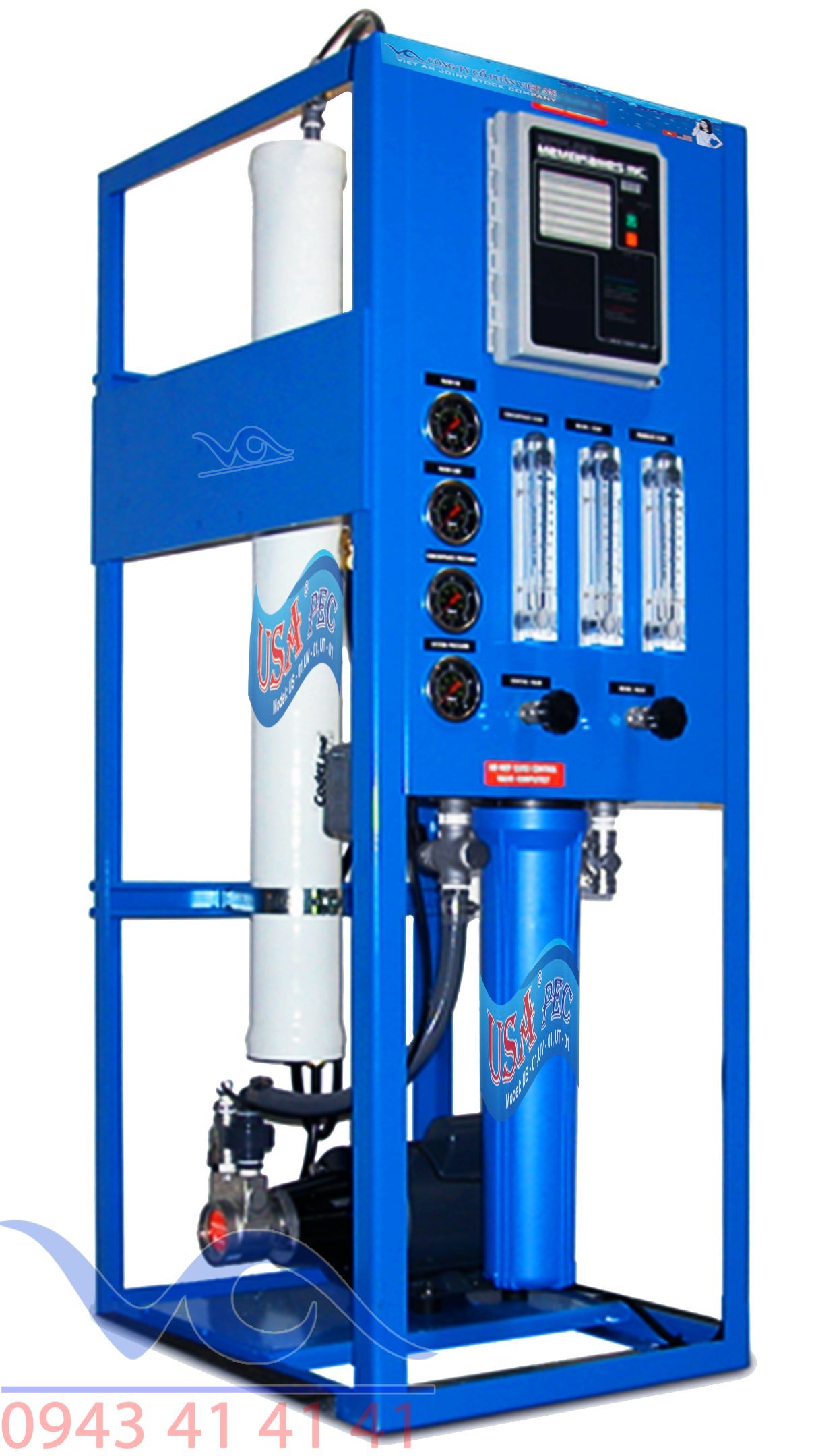 Dây chuyền lọc nước đóng chai Composite 300 lít/h – Van cơ